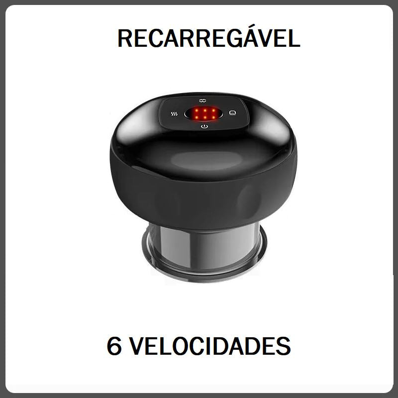 Ventosaterapia Elétrica bem estar 033 Loja da Dryka Preto - 6 níveis