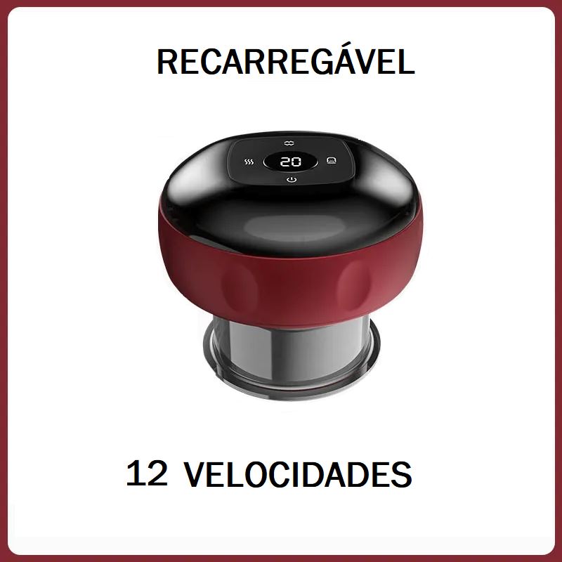 Ventosaterapia Elétrica bem estar 033 Loja da Dryka Vermelho - 12 níveis