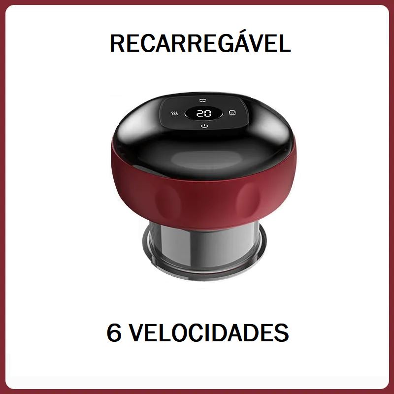 Ventosaterapia Elétrica bem estar 033 Loja da Dryka Vermelho - 6 níveis