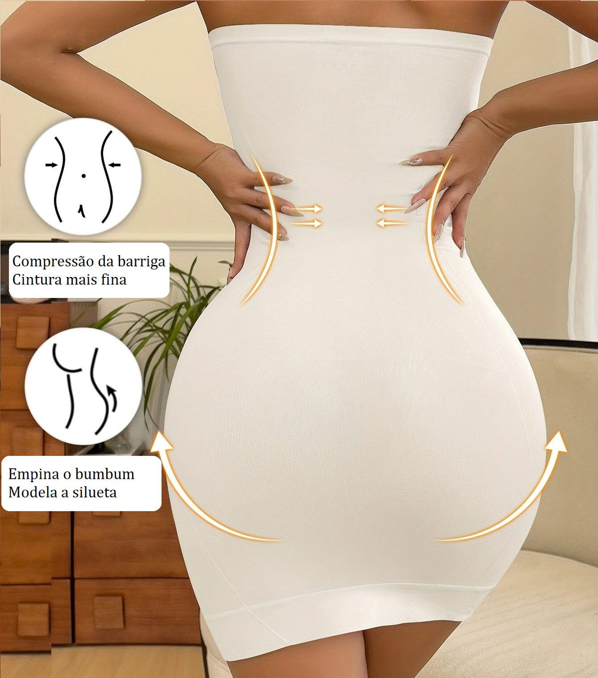 Vestido Modelador sem Alça - Slim Shape Loja da Dryka