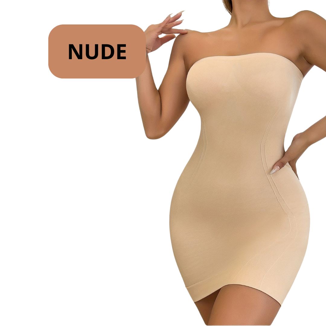 Vestido Modelador sem Alça - Slim Shape Loja da Dryka Nude P