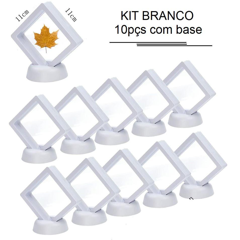Vitrine Flutuante Suspensa 3D decoração 006 Loja da Dryka Branco - 11cm