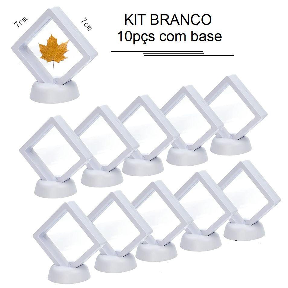 Vitrine Flutuante Suspensa 3D decoração 006 Loja da Dryka Branco - 7cm