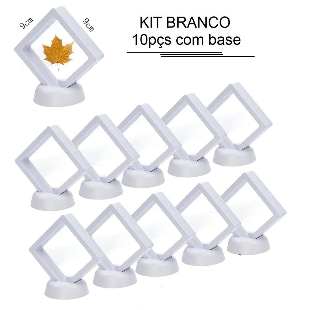 Vitrine Flutuante Suspensa 3D decoração 006 Loja da Dryka Branco - 9cm