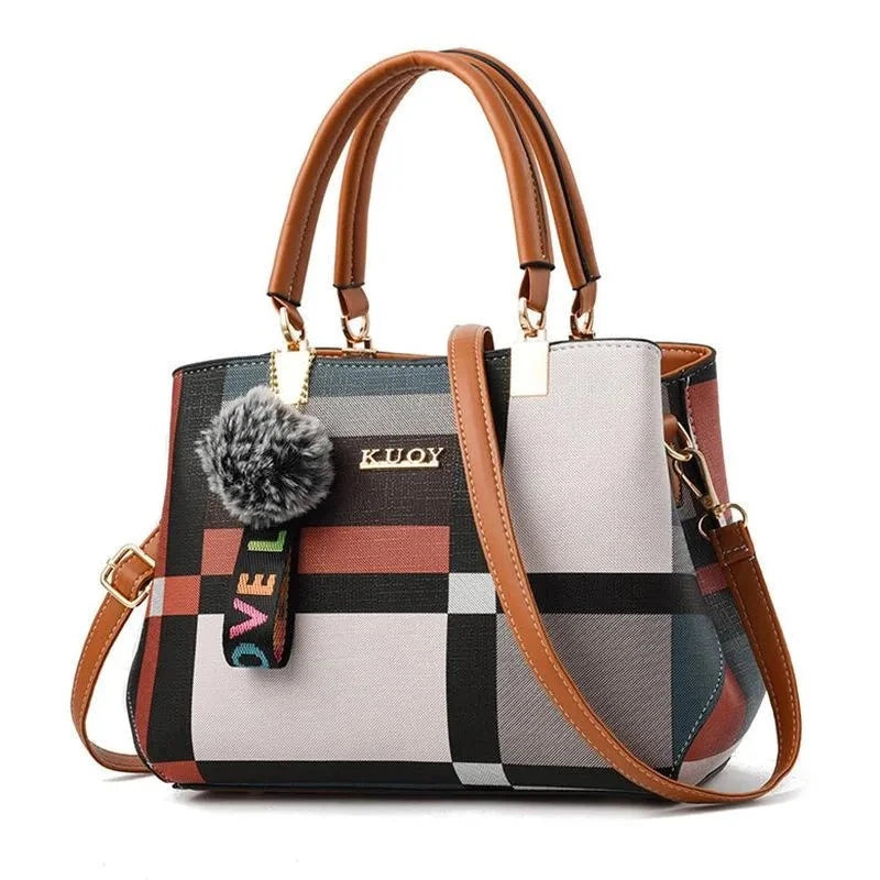Yogodlns New Luxury Handbag Women Stitching Wild Messenger Bags Designer Brand Plaid Shoulder Bag Female Ladies Totes Loja da Dryka