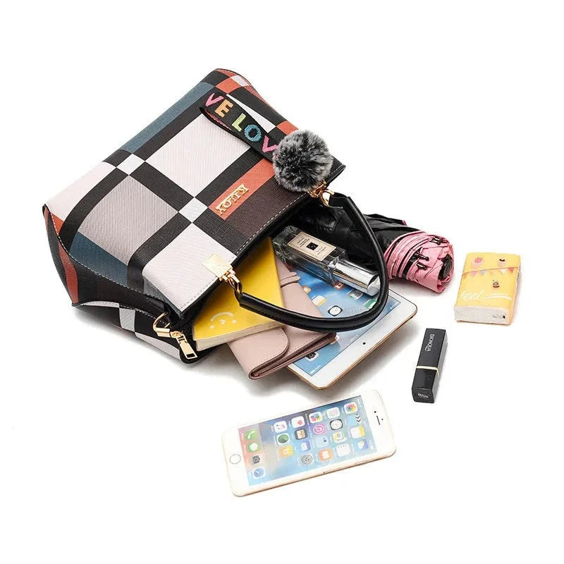 Yogodlns New Luxury Handbag Women Stitching Wild Messenger Bags Designer Brand Plaid Shoulder Bag Female Ladies Totes Loja da Dryka