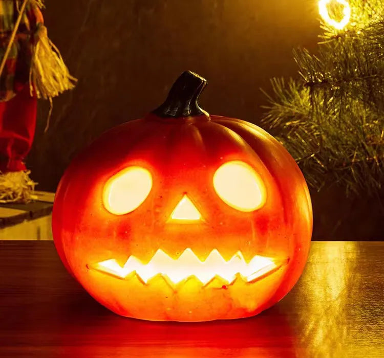 Abóbora Decorativa - Halloween Loja da Dryka 20x21cm yellow light