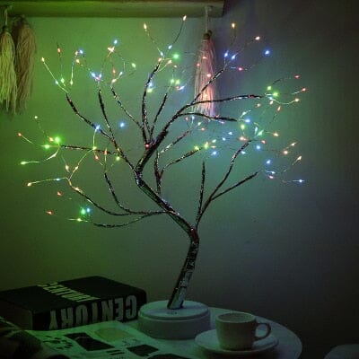 Árvore da Luz - Artesanal de decoração com LED decoração iluminação 001 lojadadryka 108LED colorful