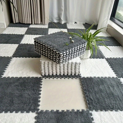 30pcs Thickened Plush Patchwork Carpet for Room, Bedroom, Cloakroom, Tatami, Rental House Renovation, Bedside Blanket, Four Seasons Game Room Loja da Dryka 