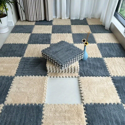 30pcs Thickened Plush Patchwork Carpet for Room, Bedroom, Cloakroom, Tatami, Rental House Renovation, Bedside Blanket, Four Seasons Game Room Loja da Dryka 