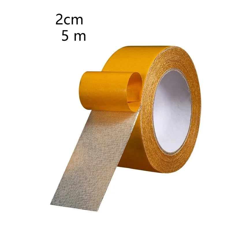 5/10m Strong Fixation Double Sided Tape Heavy Duty Translucent Mesh Waterproof Traceless Powerful Grid Carpet Adhesive Tape Loja da Dryka width 2cm length 5m 