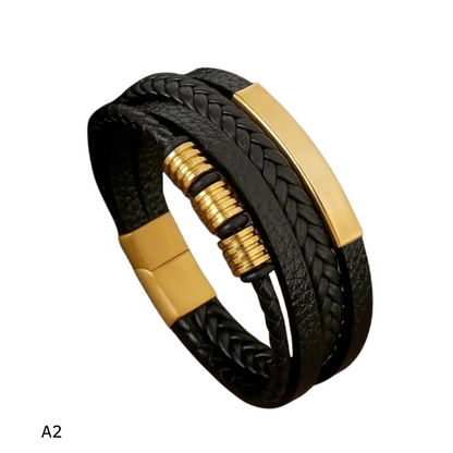 Pulseira Masculina em Couro
