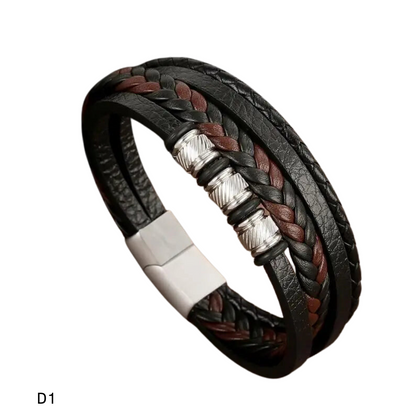 Pulseira Masculina em Couro