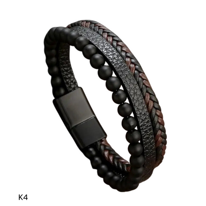Pulseira Masculina em Couro