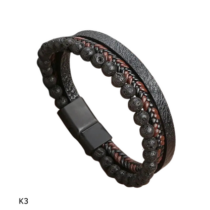 Pulseira Masculina em Couro