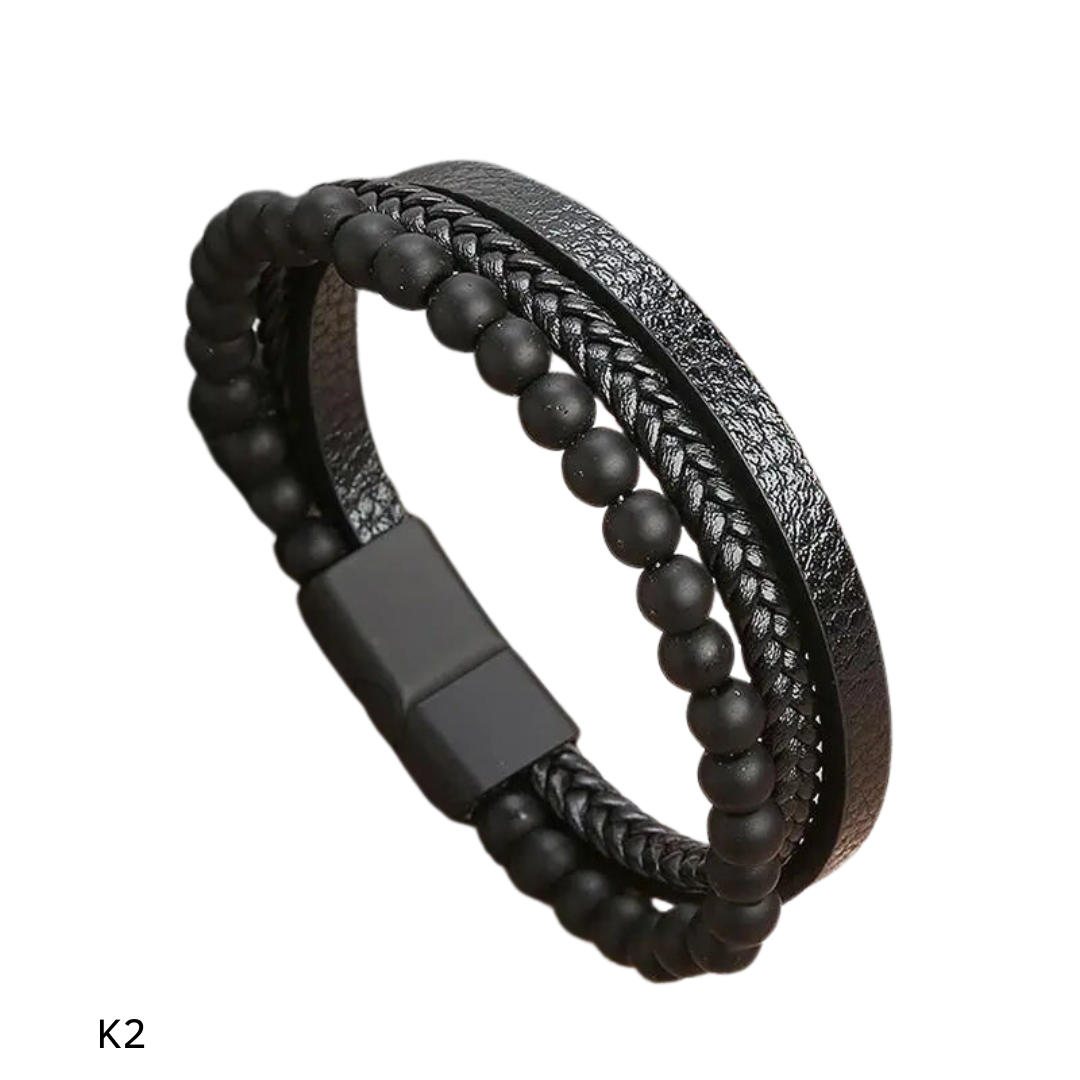 Pulseira Masculina em Couro