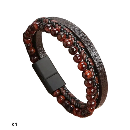 Pulseira Masculina em Couro