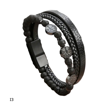 Pulseira Masculina em Couro