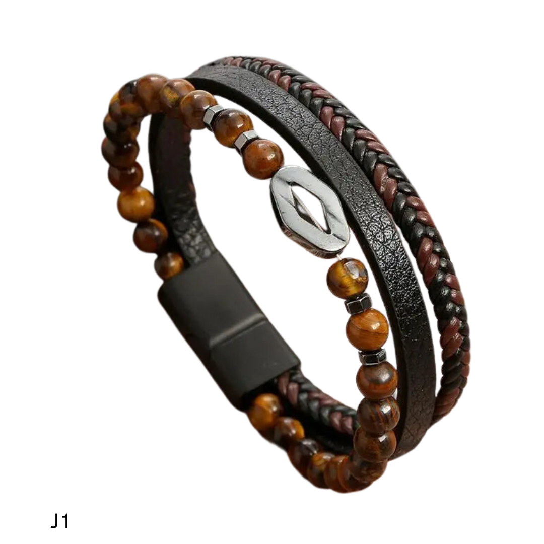 Pulseira Masculina em Couro