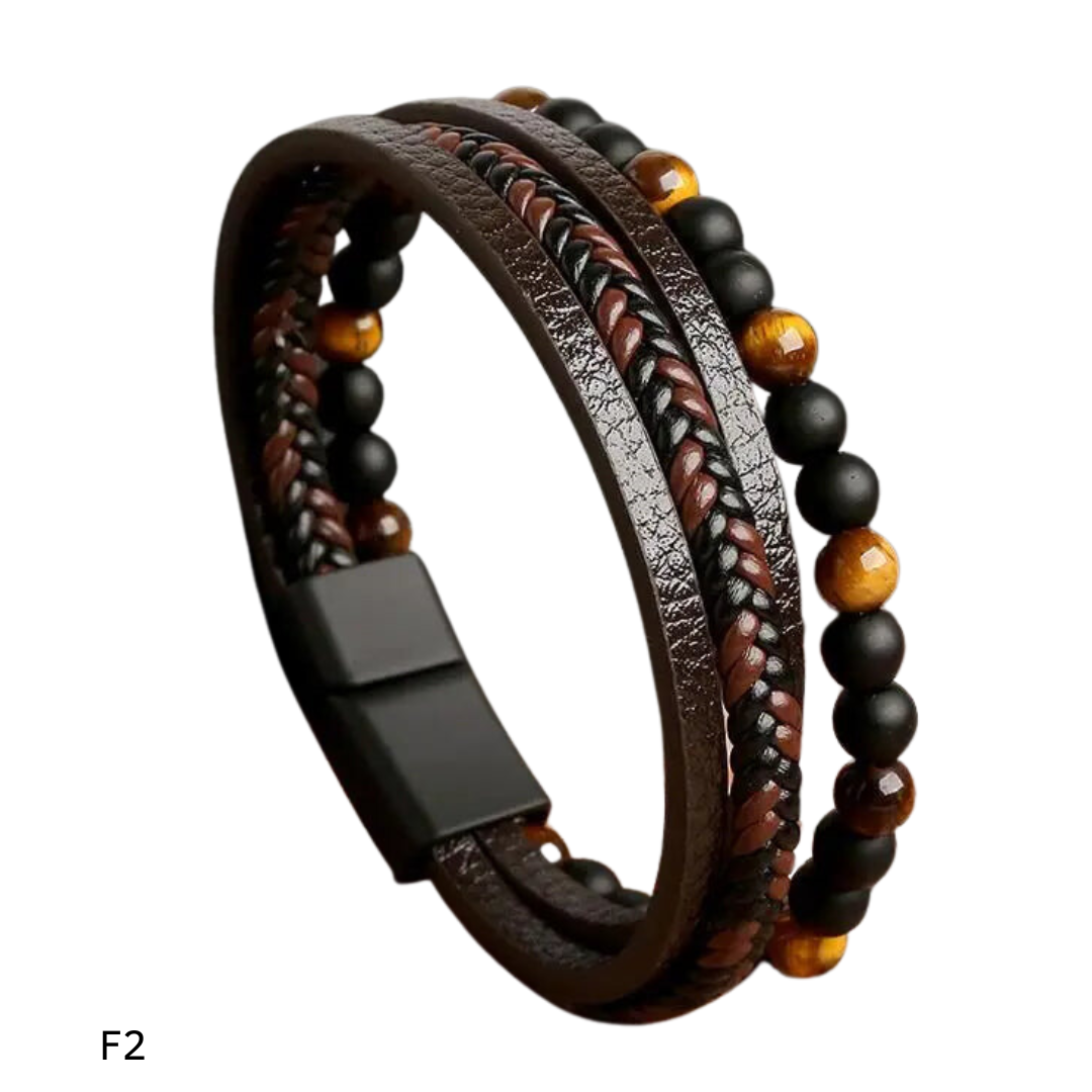 Pulseira Masculina em Couro
