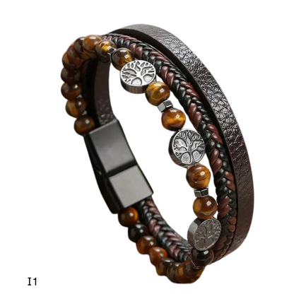 Pulseira Masculina em Couro