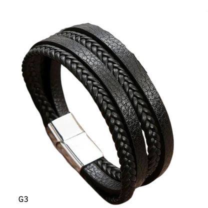 Pulseira Masculina em Couro