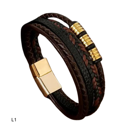 Pulseira Masculina em Couro