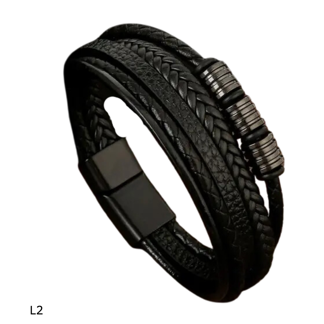 Pulseira Masculina em Couro
