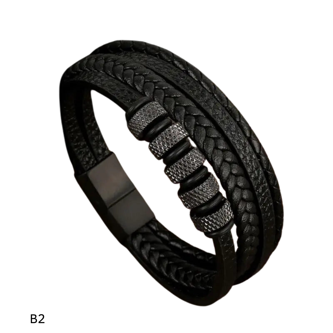 Pulseira Masculina em Couro
