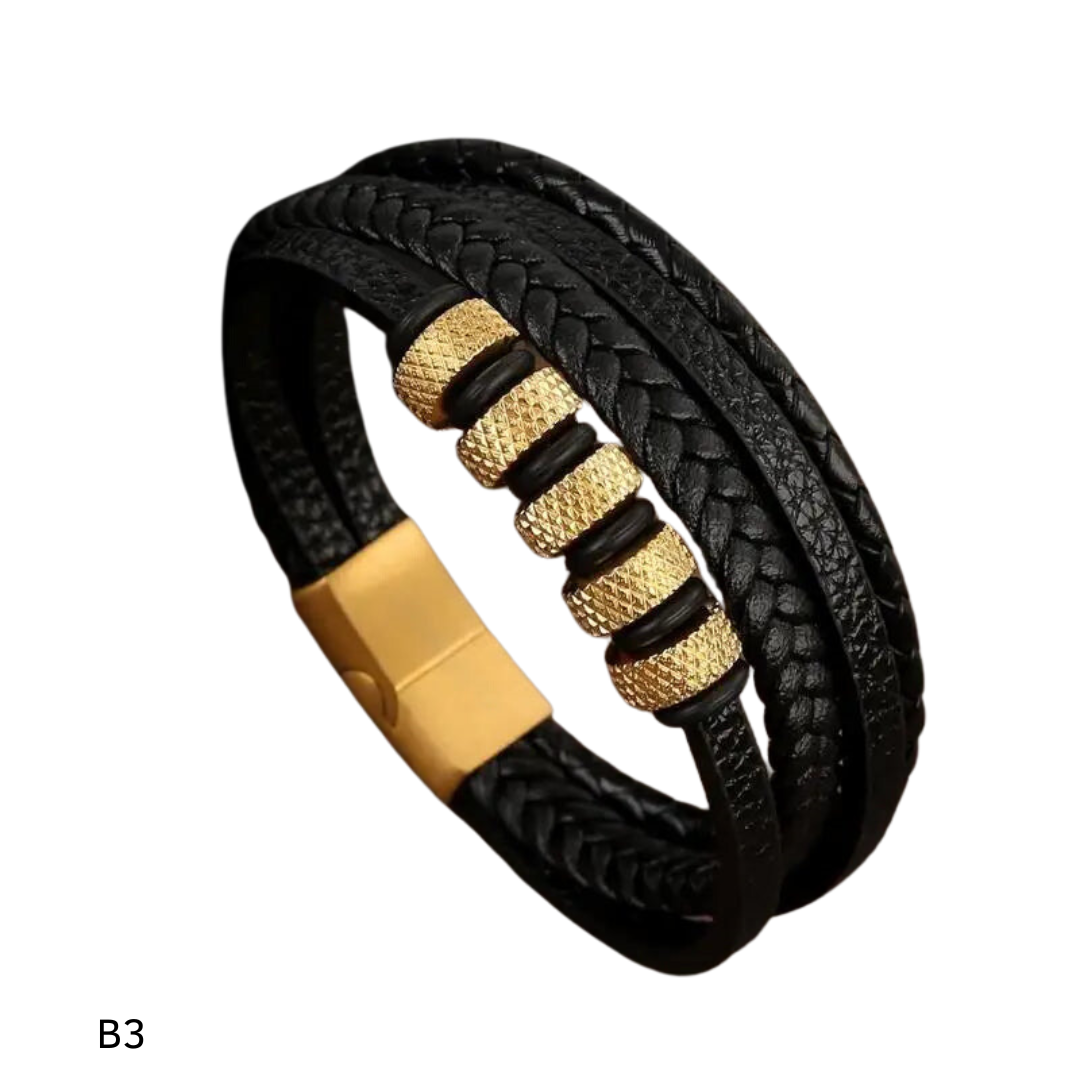 Pulseira Masculina em Couro