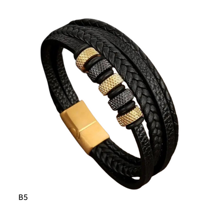 Pulseira Masculina em Couro