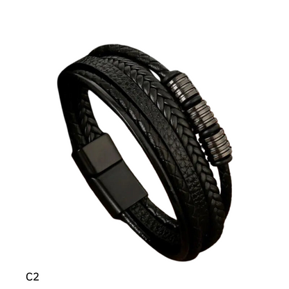 Pulseira Masculina em Couro