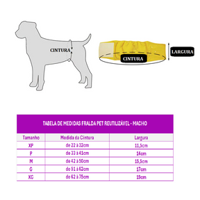 Fralda Reutilizável para Pets - Pet Pant