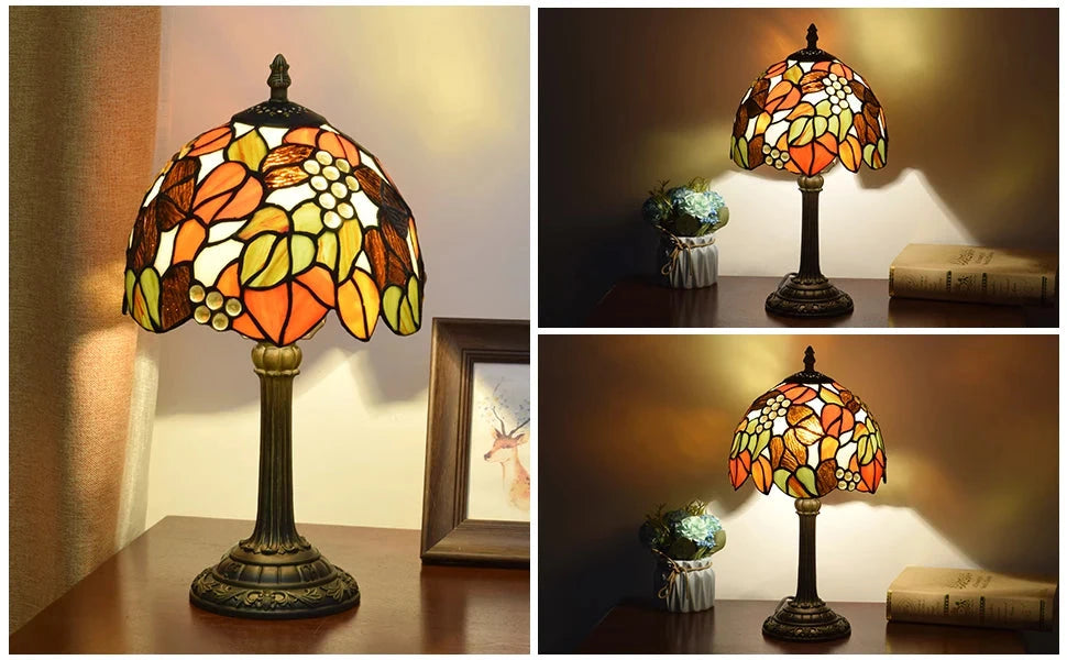 Abajur Retrô de Mesa Tiffany - Color Glass DECORAÇÃO 018 Loja da Dryka 