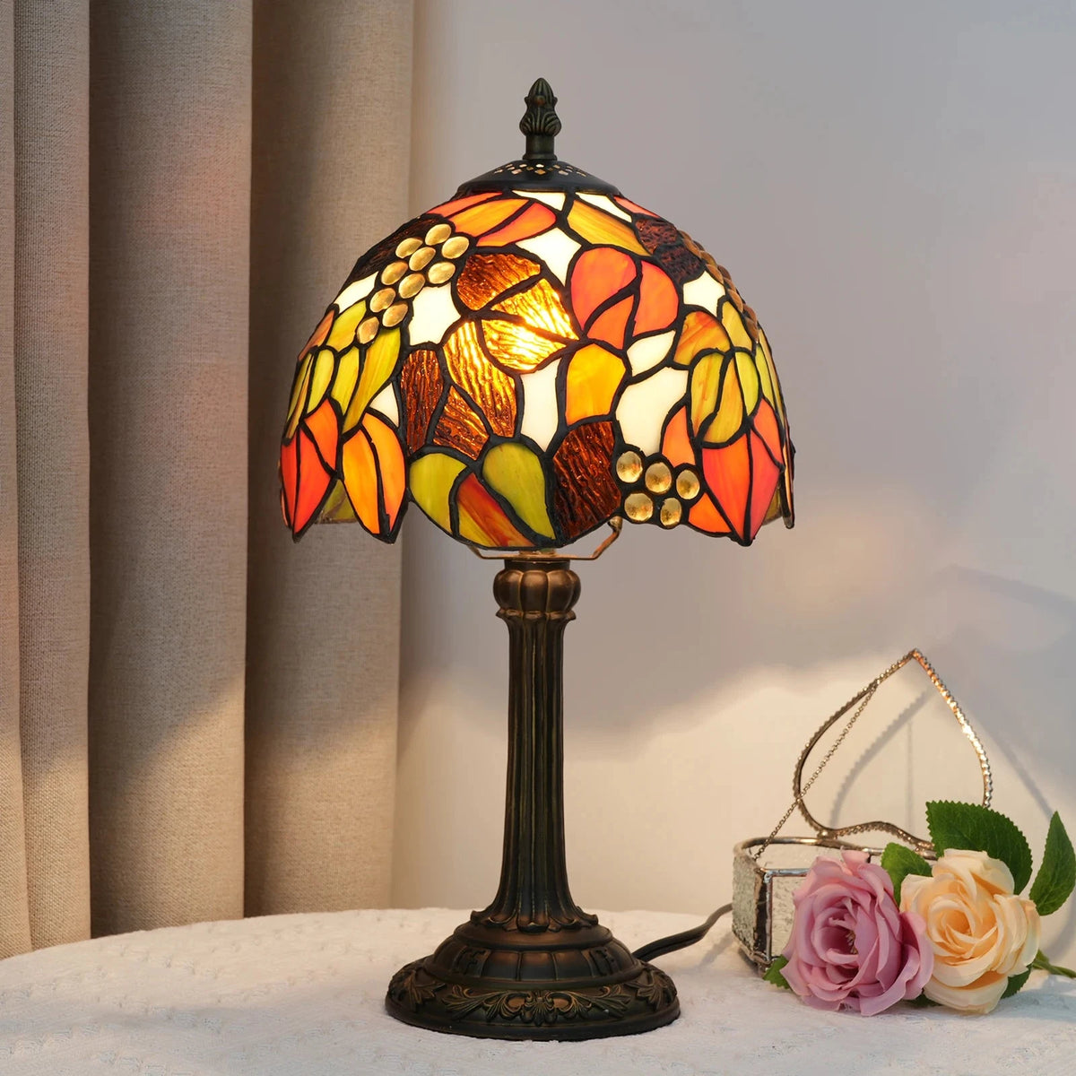 Abajur Retrô de Mesa Tiffany - Color Glass DECORAÇÃO 018 Loja da Dryka 
