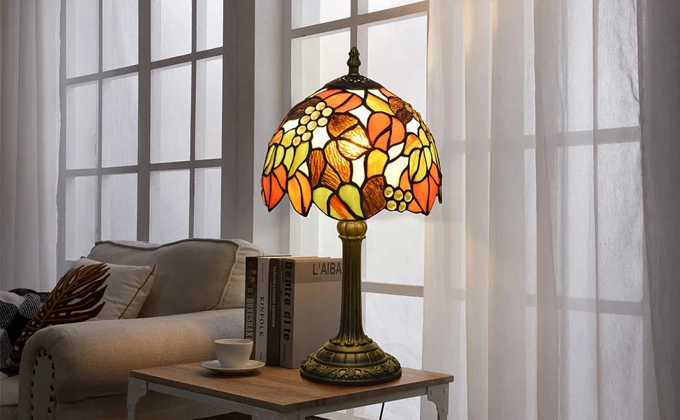 Abajur Retrô de Mesa Tiffany - Color Glass DECORAÇÃO 018 Loja da Dryka 