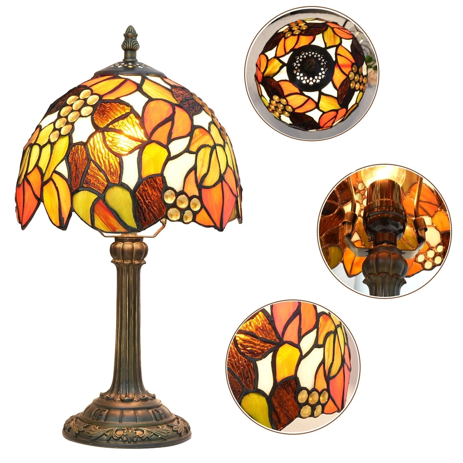 Abajur Retrô de Mesa Tiffany - Color Glass DECORAÇÃO 018 Loja da Dryka 