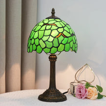 Abajur Retrô de Mesa Tiffany - Color Glass DECORAÇÃO 018 Loja da Dryka Folhas 