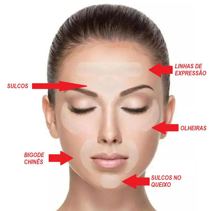 Adesivo de Silicone Antirrugas e Linhas de Expressão - CLEAR WOMEN - SUPER PROMO Beleza 003 lojadadryka 