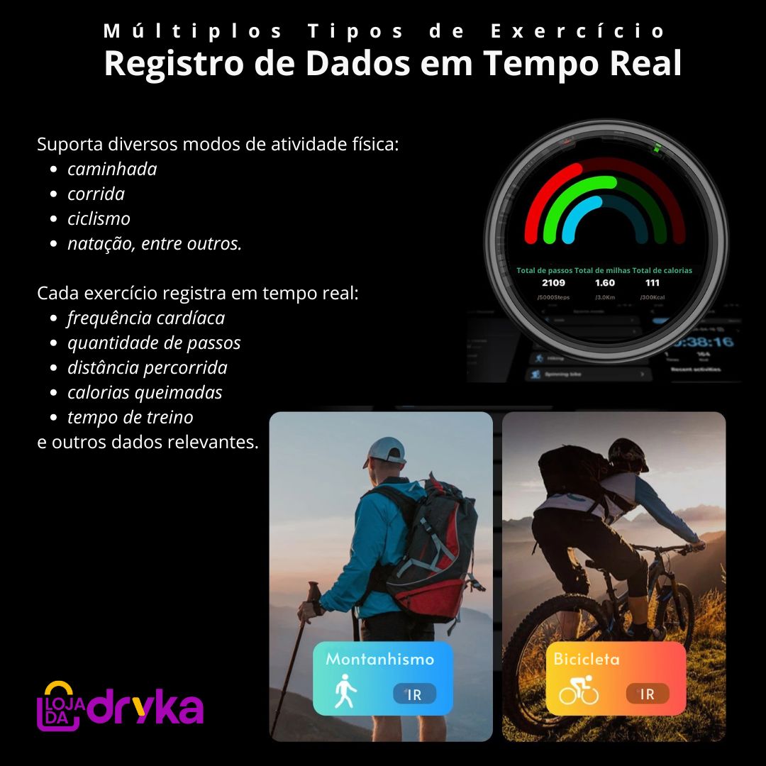 Anel inteligente - Live Metrics anel inteligente live metrics Loja da Dryka 