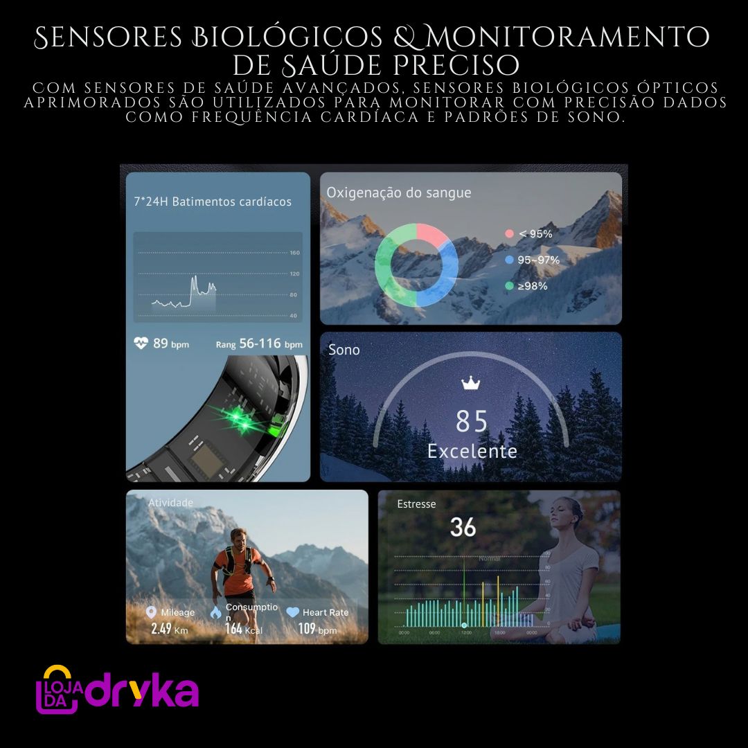 Anel inteligente - Live Metrics anel inteligente live metrics Loja da Dryka 