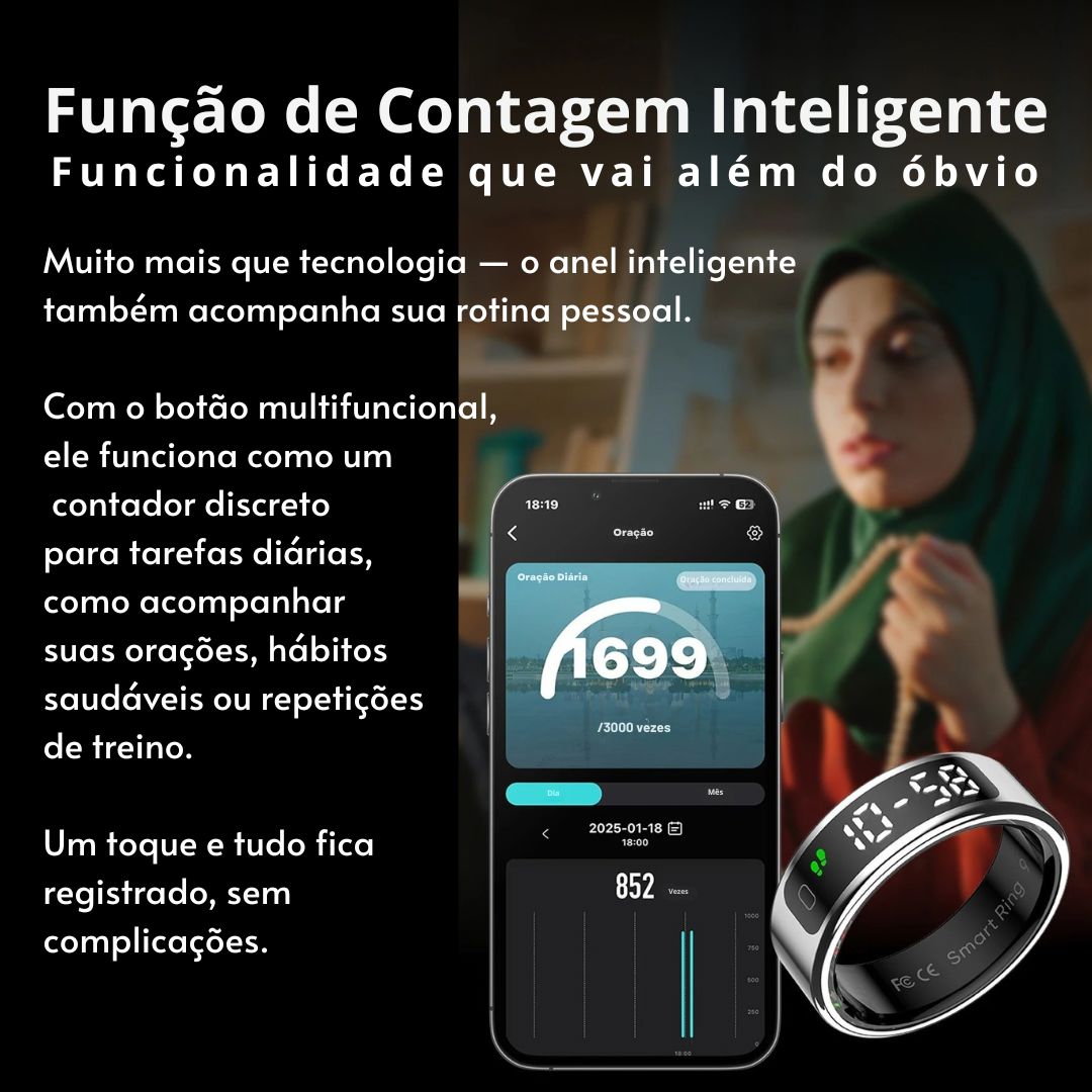 Anel inteligente - Live Metrics anel inteligente live metrics Loja da Dryka 