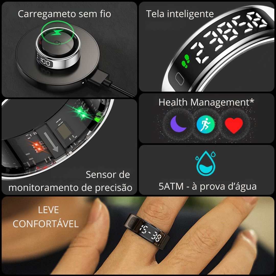 Anel inteligente - Live Metrics anel inteligente live metrics Loja da Dryka 