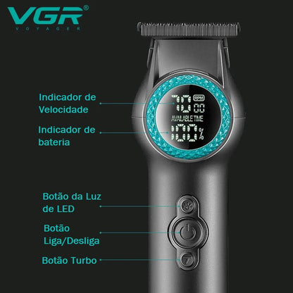 Aparador de Cabelos Profissional - VGR 990 beleza 038 Loja da Dryka 
