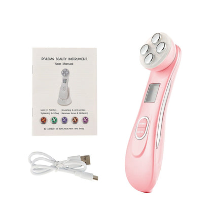 Aparelho Portátil Fototerapia e Radiofrequência Led Anti-Rugas Beleza - fototerapia lojadadryka Rosa 