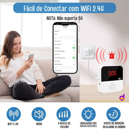 Aparelho SOS Smart Life Wi-Fi - Tuya 2 Aparelho SOS Tuya 2 Loja da Dryka 