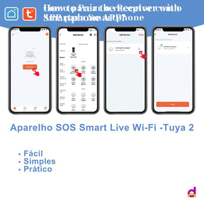 Aparelho SOS Smart Life Wi-Fi - Tuya 2 Aparelho SOS Tuya 2 Loja da Dryka 