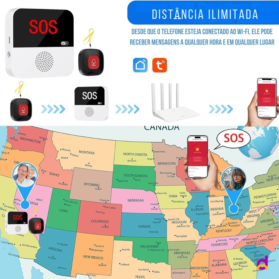 Aparelho SOS Smart Life Wi-Fi - Tuya 2 Aparelho SOS Tuya 2 Loja da Dryka 