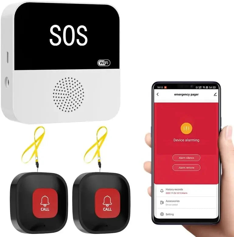 Aparelho SOS Smart Life Wi-Fi - Tuya 2 Aparelho SOS Tuya 2 Loja da Dryka Host + 2 Colares 