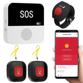 Aparelho SOS Smart Life Wi-Fi - Tuya 2 Aparelho SOS Tuya 2 Loja da Dryka Host + 2 Colares + pulseira 